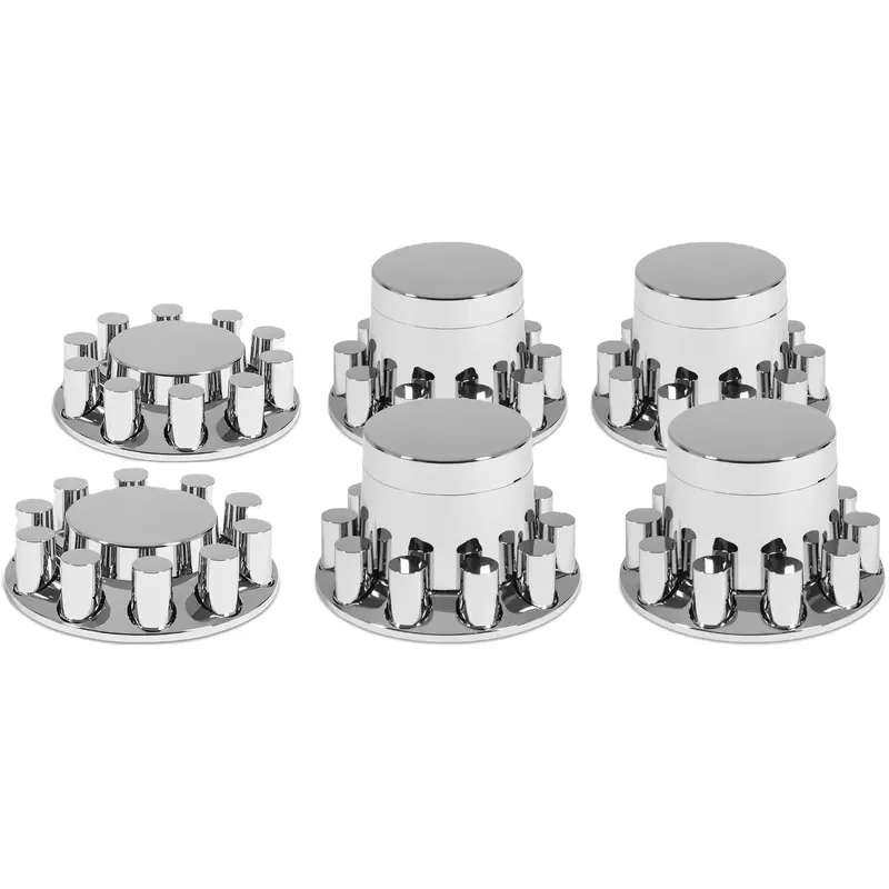 Hot Selling Chrome ABS Complete Axle Cover Set 33mm Screw-On Lug Nut Covers for America Truck Accessories