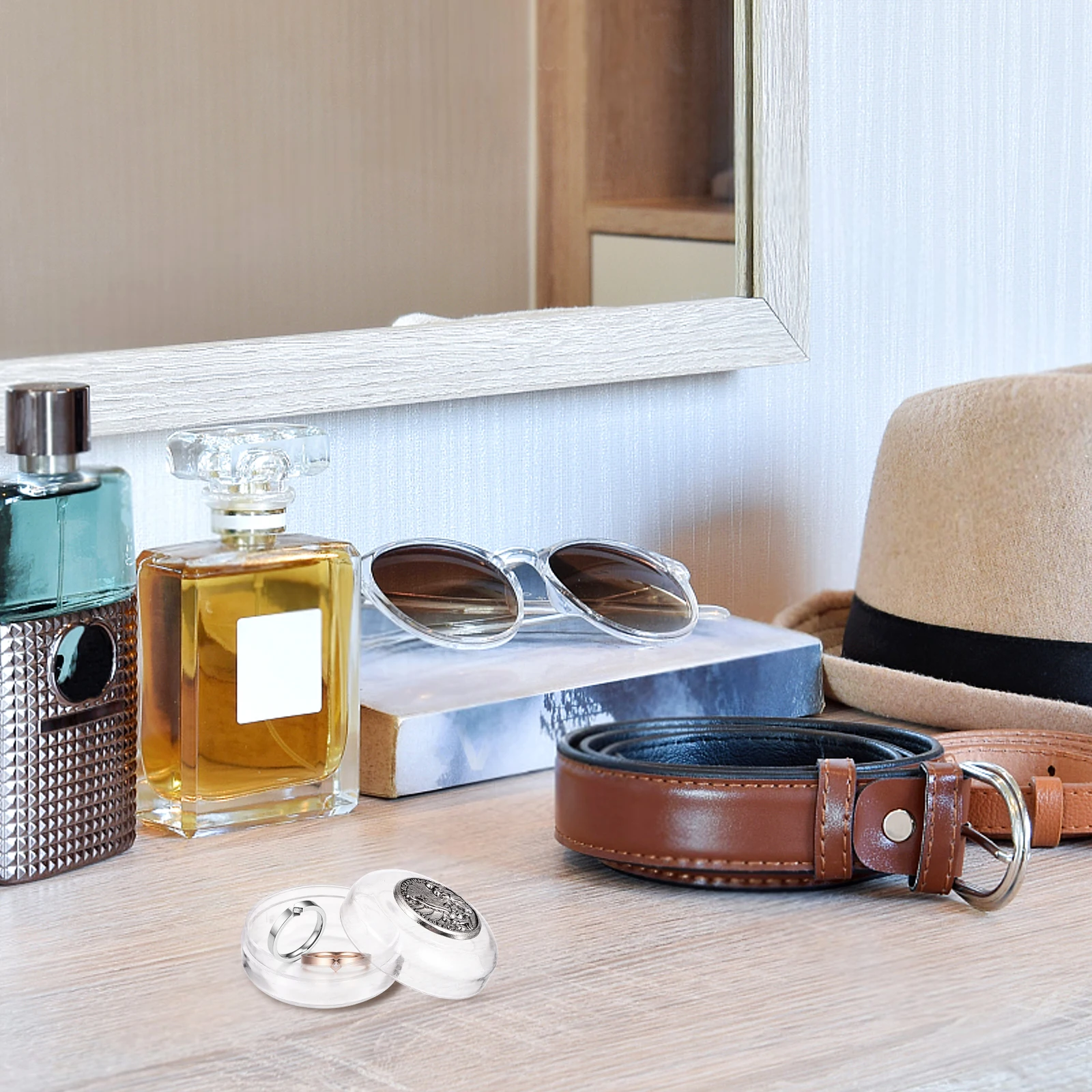 

10 Pcs Metal Packaging Boxes Decorative Storage Round Jewelry Trinket Gift Box Religious Ceremonies Holy Ring Case