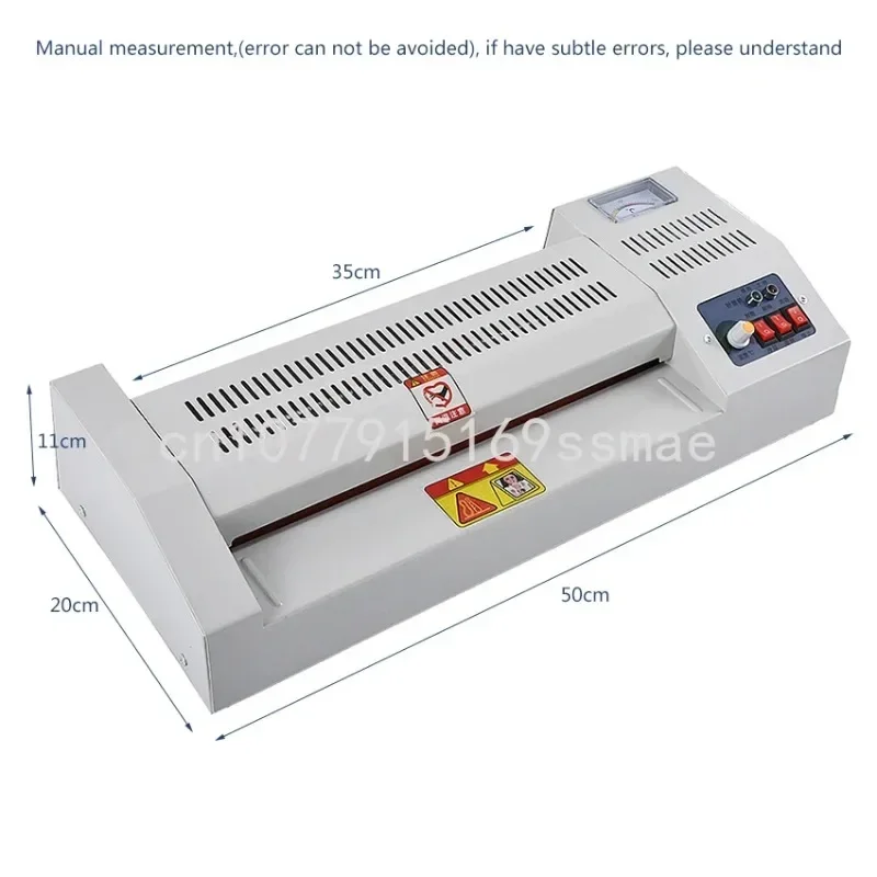 

320A1 Level Adjustable Temperature Metal Laminator Hot and Cold A3 Photo A4 Laminating Machine for Office/Home 4 Rollers 320mm