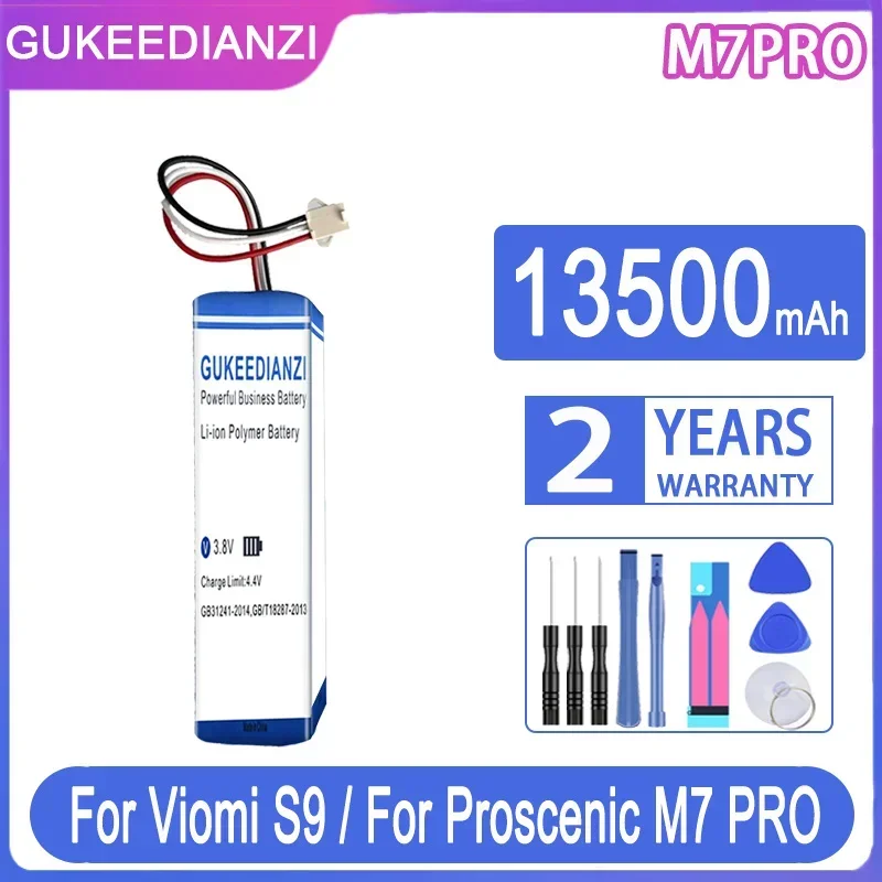 

Battery M7PRO 13500mAh For Xiaomi Viomi S9 For Proscenic M7 Pro M7 Max M8 Pro U6 Robot Vacuum Cleaner Spare Parts Charging
