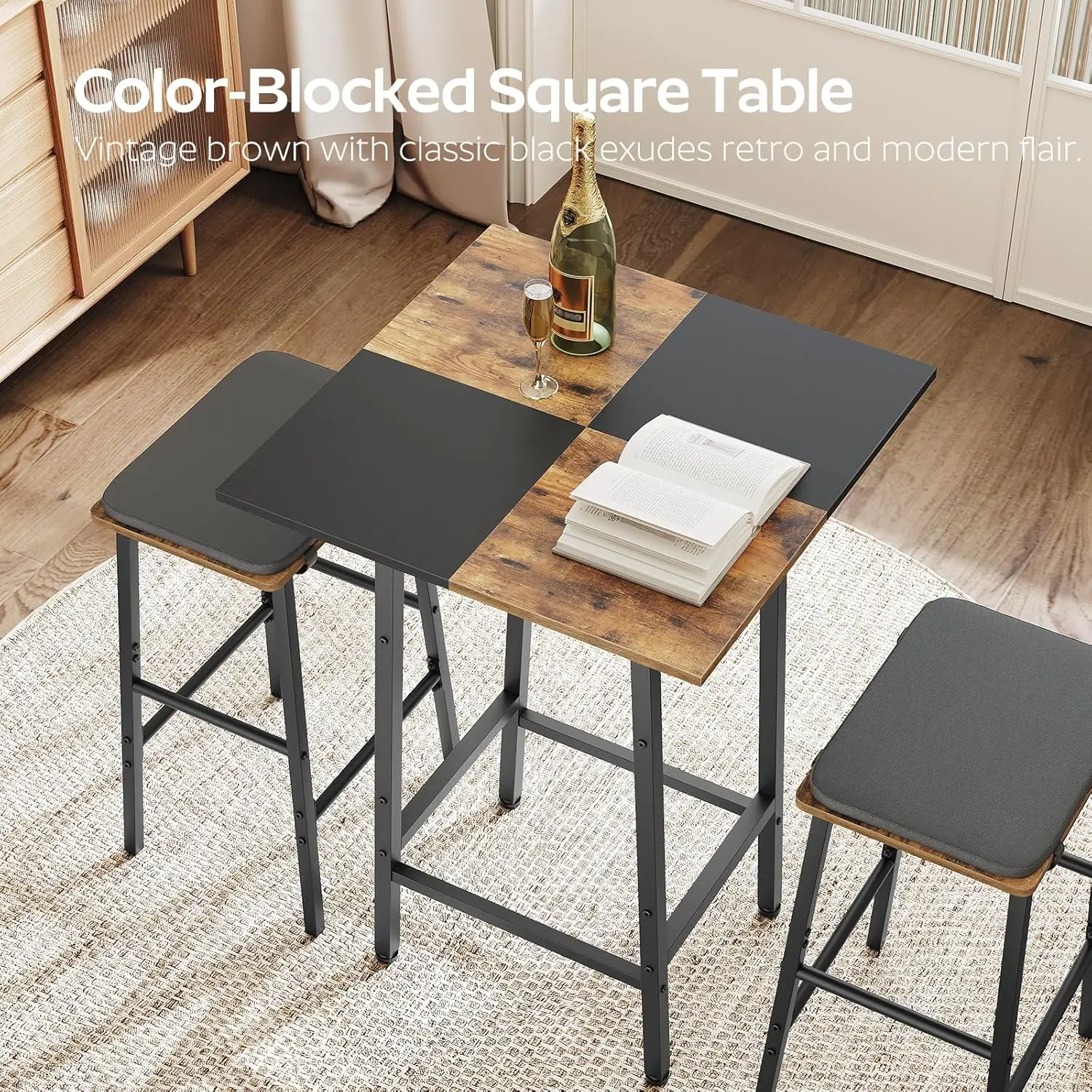 Bar, Kitchen Dining Table, Bar Counter Height, Pub Color Matching Breakfast, for Dining Room, Tavern, Coffee C