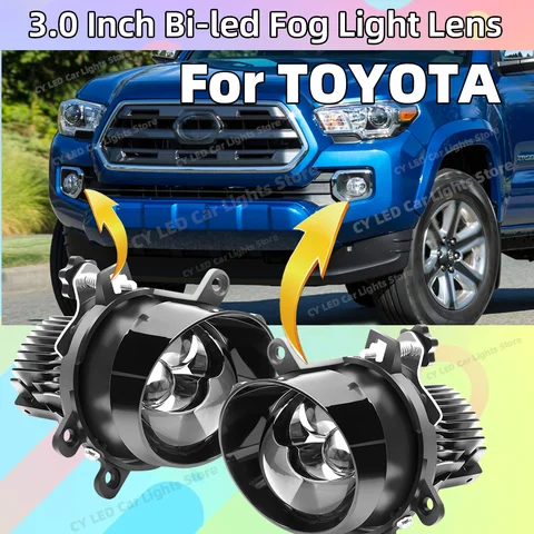3.0 Inch Bi LED Projector Lenses Fog Light Lens 3000K 4300K 6000K For Toyota Tacoma Camry Corolla Fortuner Yaris Auris Hilux