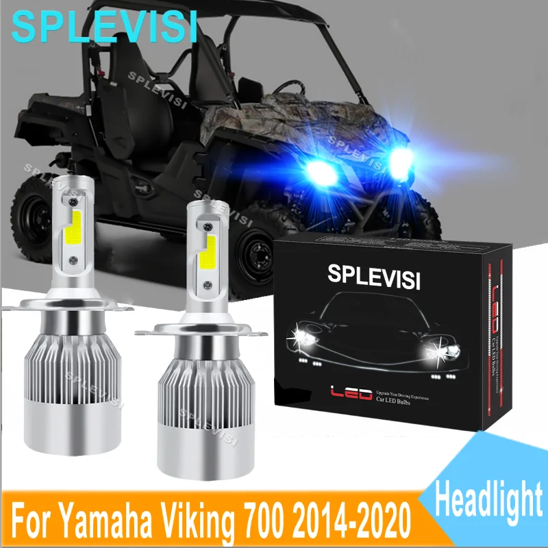 

1pair COB 8000K High Low Beam Replace For Yamaha Viking 700 2014 2015 2016 2017 2018 2019 2020 LED Headlight 12V 24V 90W Bulbs