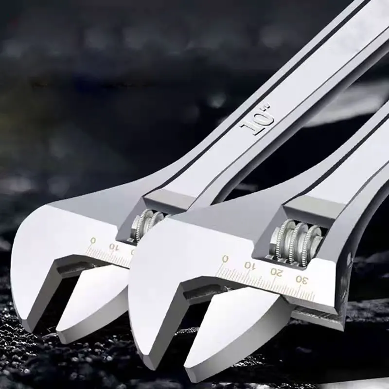 

Разводной гаечный ключ, универсальный гаечный ключ из углеродистой стали, зажимной ключ для мотоцикла, большой открывал, длинная ручка, инструменты для ручного ремонта, аксессуары