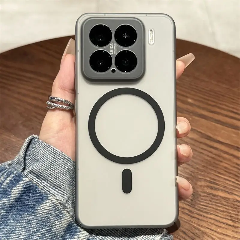 حافظة لهاتف Xiaomi MI 15T Pro جديدة من السيليكون المغناطيسي المتجمد غطاء ناعم مضاد للسقوط لهاتف Xiaomi 15T مقاوم للصدمات Funda