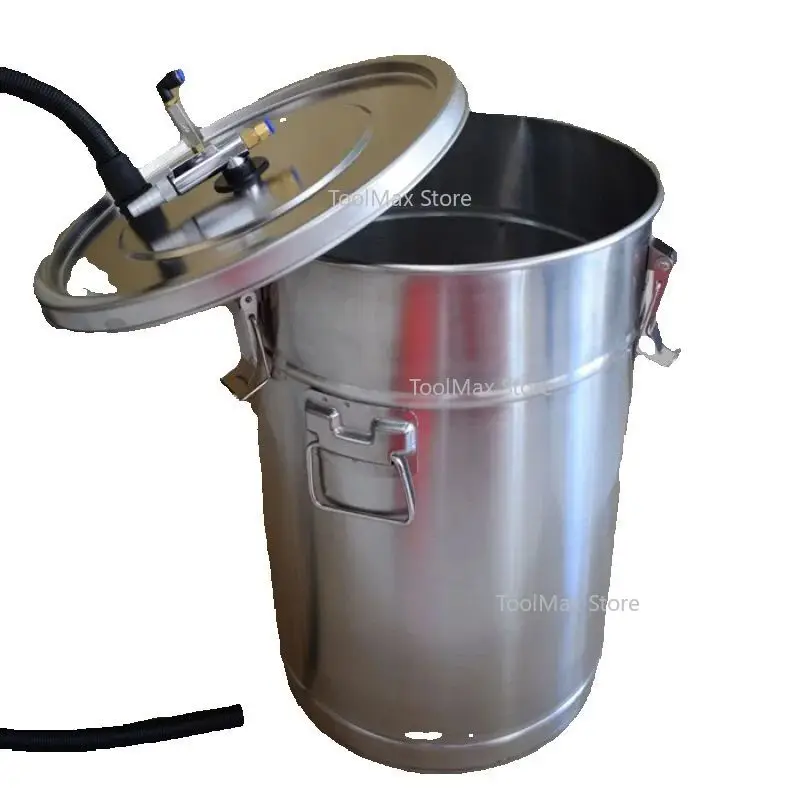 304 Electrostatic Powder Coating Hopper Experiment Mini Small Paint Powder Barrel with Injector and Fluidized Bed
