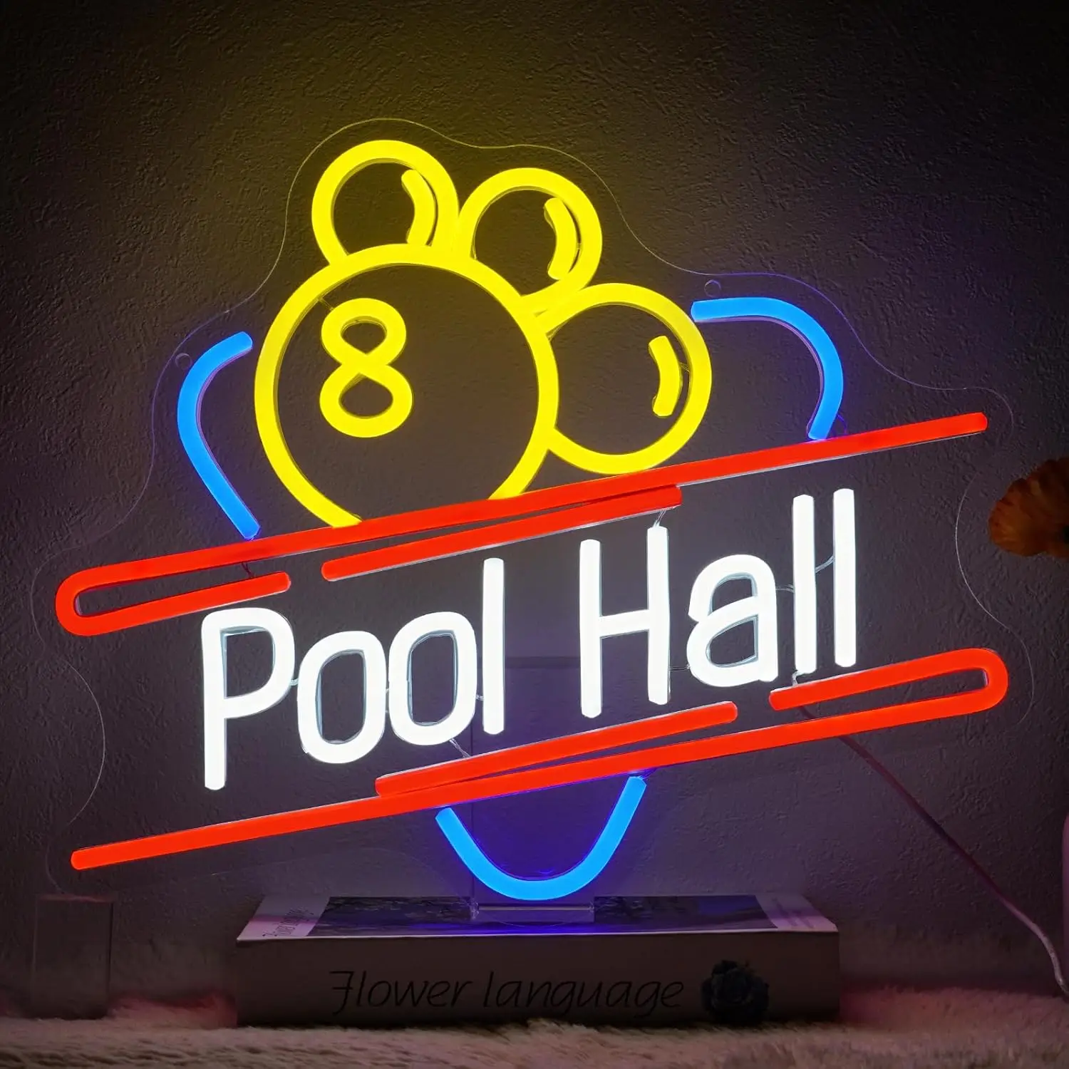 

Неоновая вывеска для зала у бассейна с регулируемой яркостью, неоновая вывеска для бильярда, декор стен, светодиодные вывески для снукера для дома, бара, игровой комнаты, вечеринки, человек, пещера