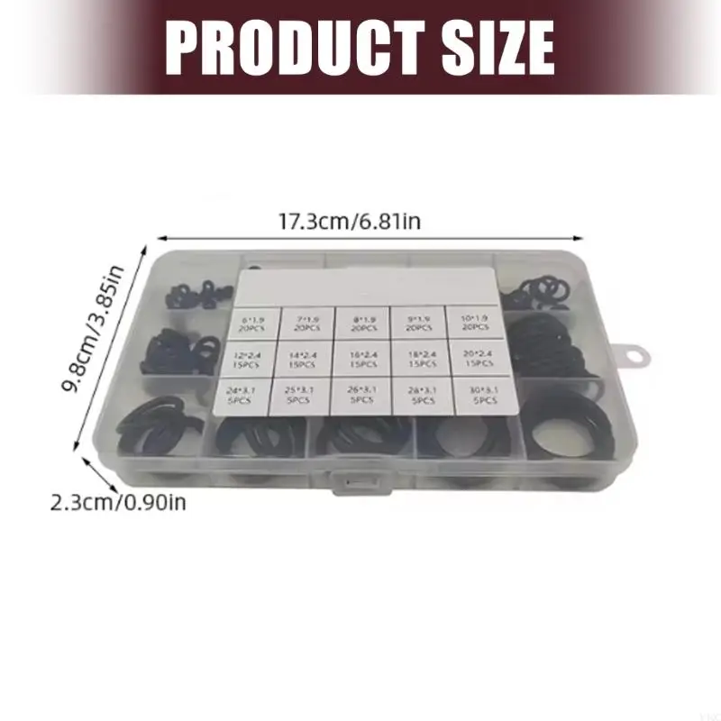 200pcs 15 tamanhos o Rings ARRUNAÇÃO VELAÇÃO BORRAGEM BORRACIONAL PARA ENCOMENTO PARA ENCIMENTO PARA ENCIMENTO, GAS, E