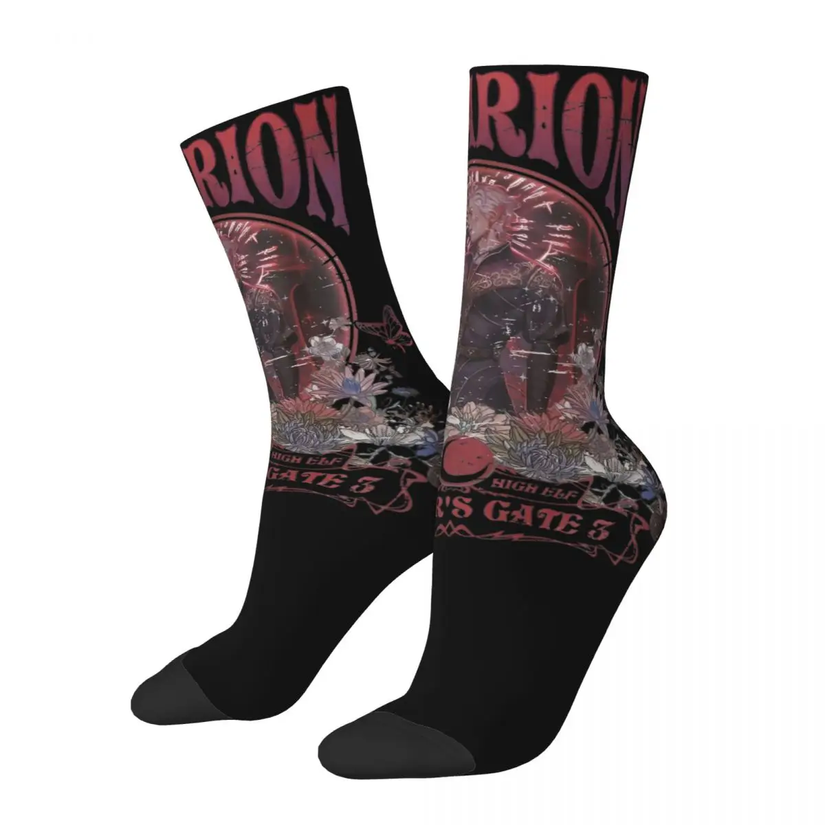 Astarion Bulders Baldurs Gate 3 Merchandise Crew Socks Cozy BG3 Skateboard Crew Stockings Warm for Men's Birthday Gifts Idea