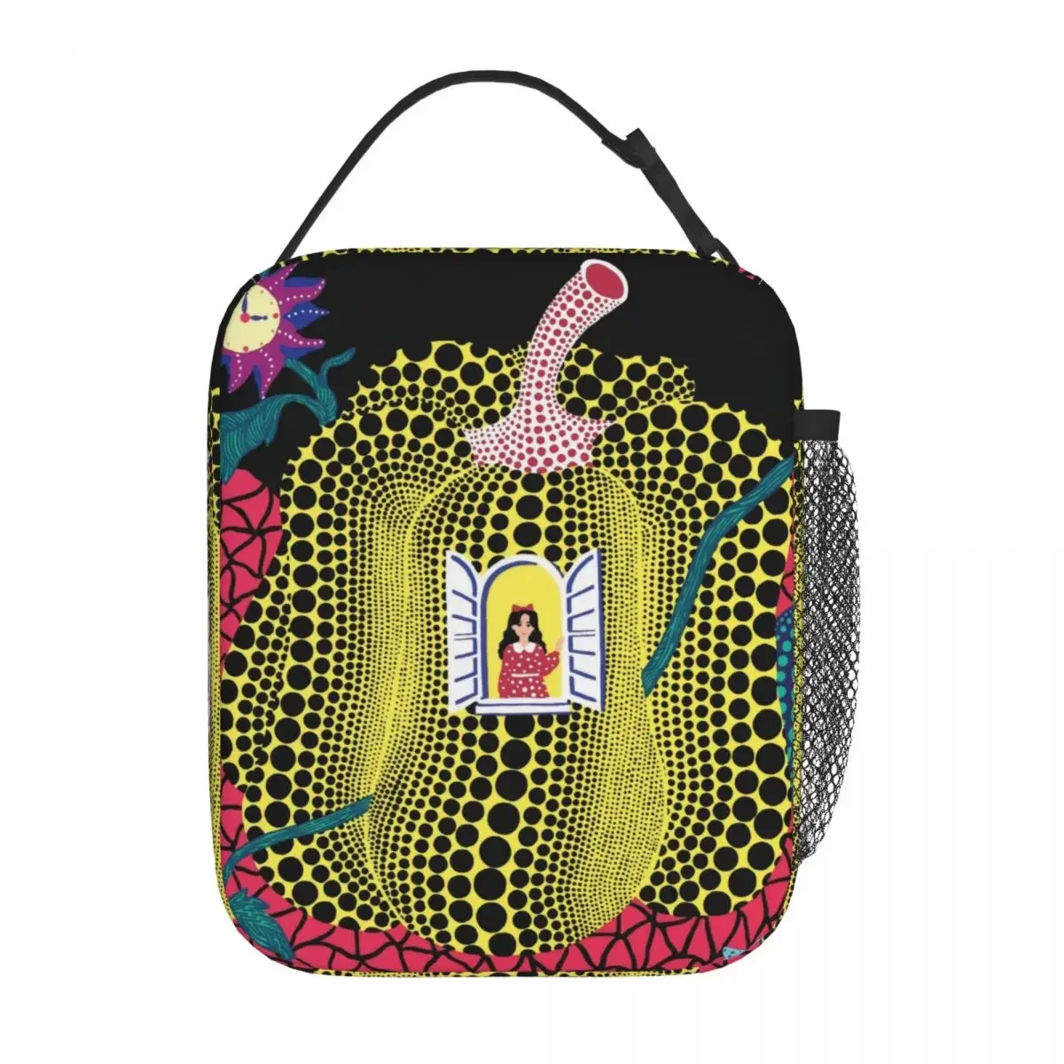 Yayoi Kusama Abstract Painting Insulated Lunch Bags Food Bag Leakproof Thermal Cooler Lunch Boxes For Work