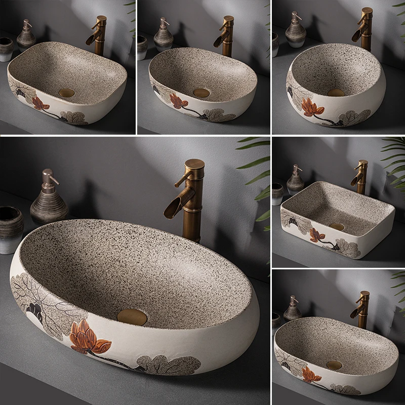 American counter basin antique washbasin  ceramic art retro washbasin household bathroom