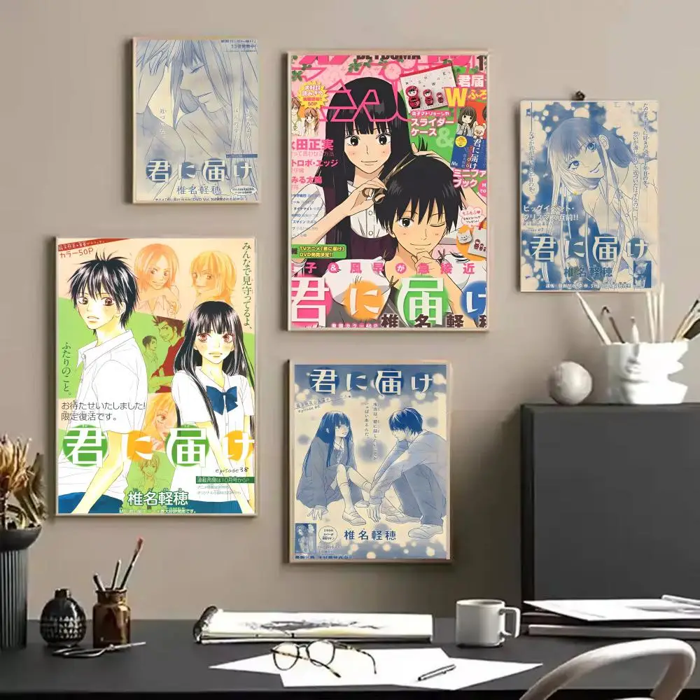K-Kimi Ni Todoke From Me To You Poster Stickers Waterproof Painting Wall Art for Bedroom Living Room Home Decor Decoration Gift