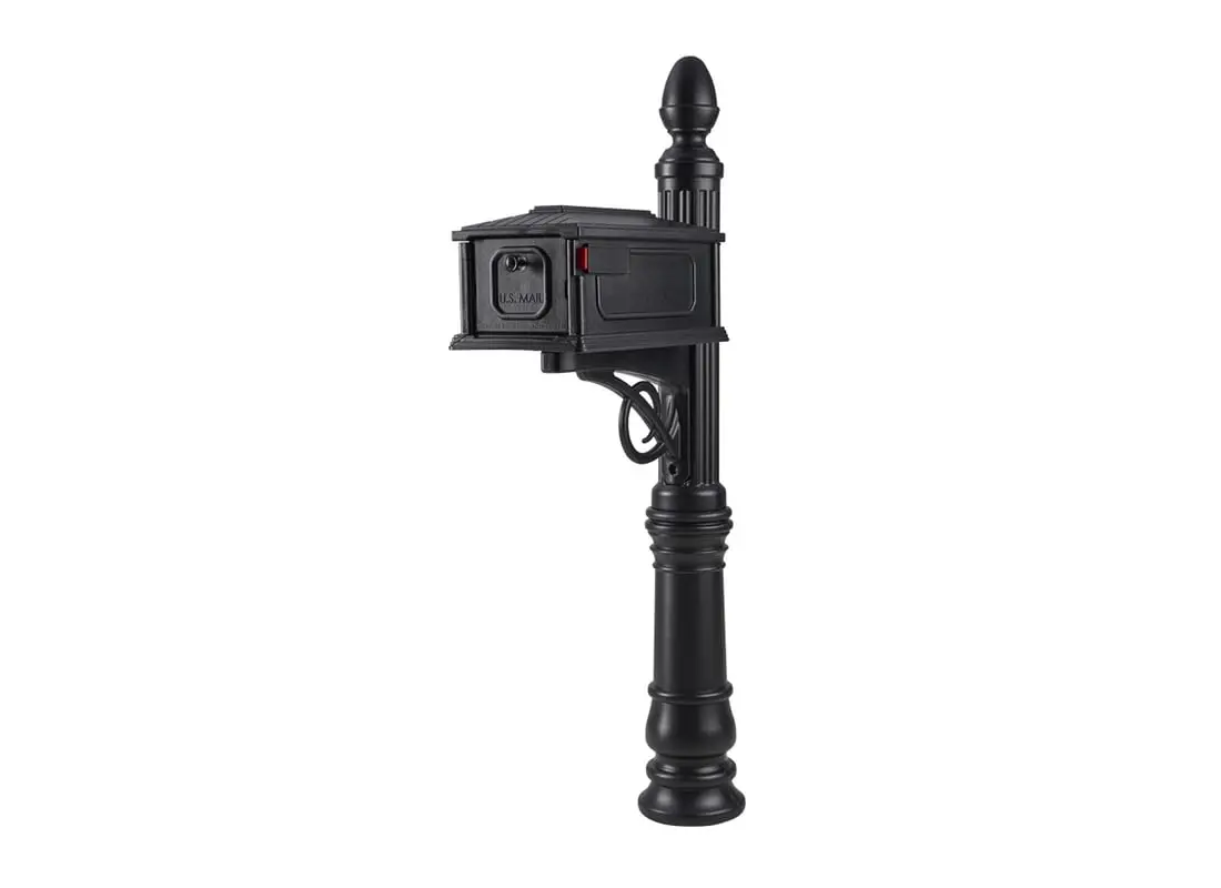 Stratford Plastic Mailbox and Post Combo