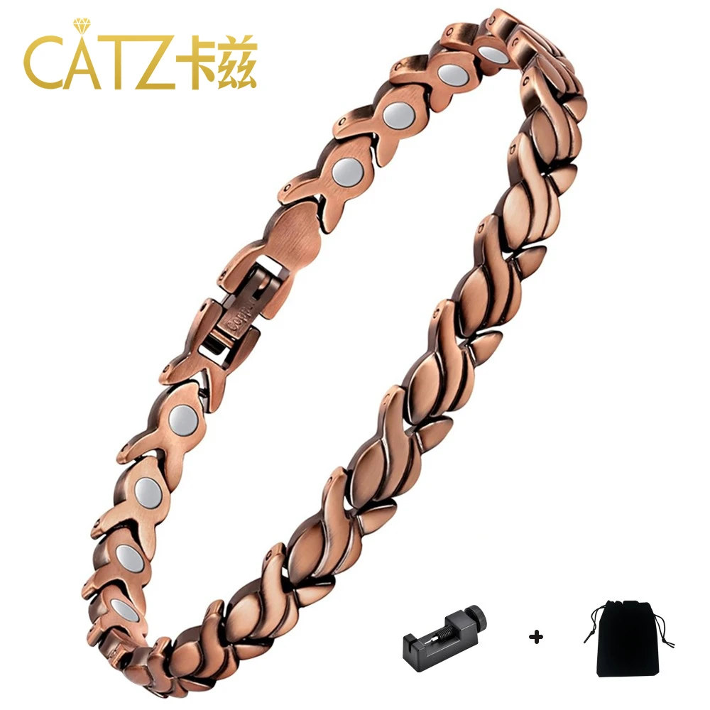 

Copper Bracelets for Women, 99.99% Pure Copper Magnetic Bracelets with Effective Neodymium Magnets,The Gift for Your Girlfriend