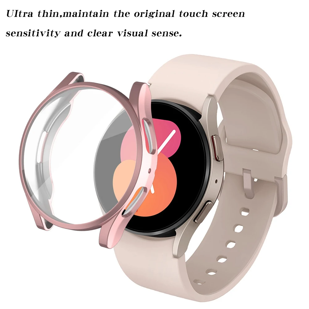 360°Full Watch Cover for Samsung Galaxy Watch 4/5 40mm 44mm Soft TPU Bumper Screen Protector for Galaxy Watch Protective Case