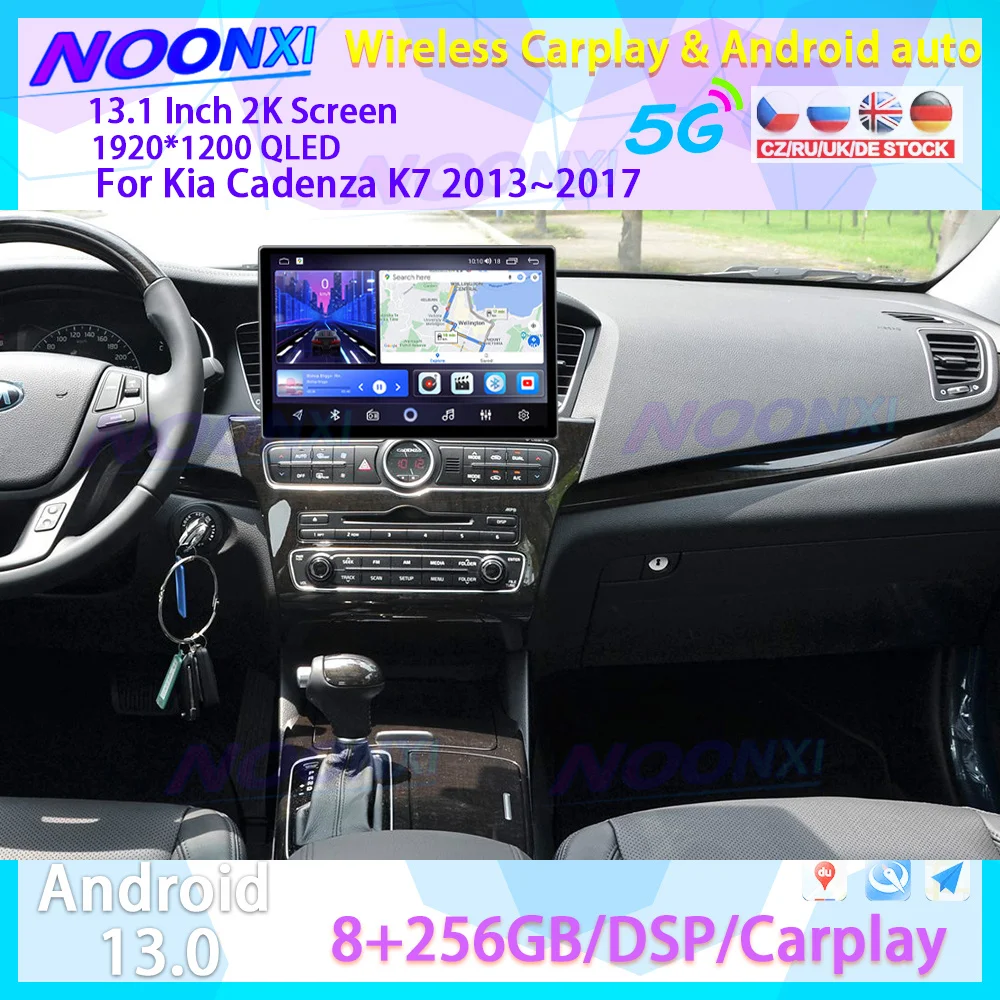 

Автомагнитола на Android 13,0 для Kia Cadenza K7 2013-2017, мультимедийный проигрыватель, автостерео, Carplay, GPS-навигация, 2K QLED головное устройство