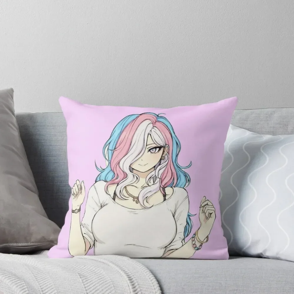 

Transgender Girl Pride Anime Character Throw Pillow Throw Pillow Christmas Pillows Couch Pillows pillow