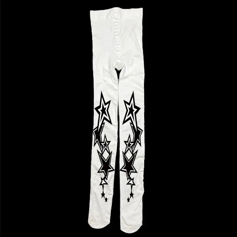 

2025 New European and American Style Y2K Star Printed Long Socks Tight Knee Socks Role Playing Clothing Accessories Knitted Loos