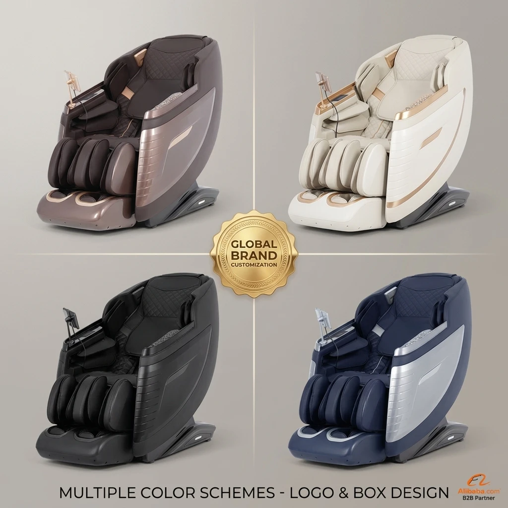 Professional New Design 3D Intelligence Massage Chair AI Voice Control Bluetooth Music  PU Leather For Home