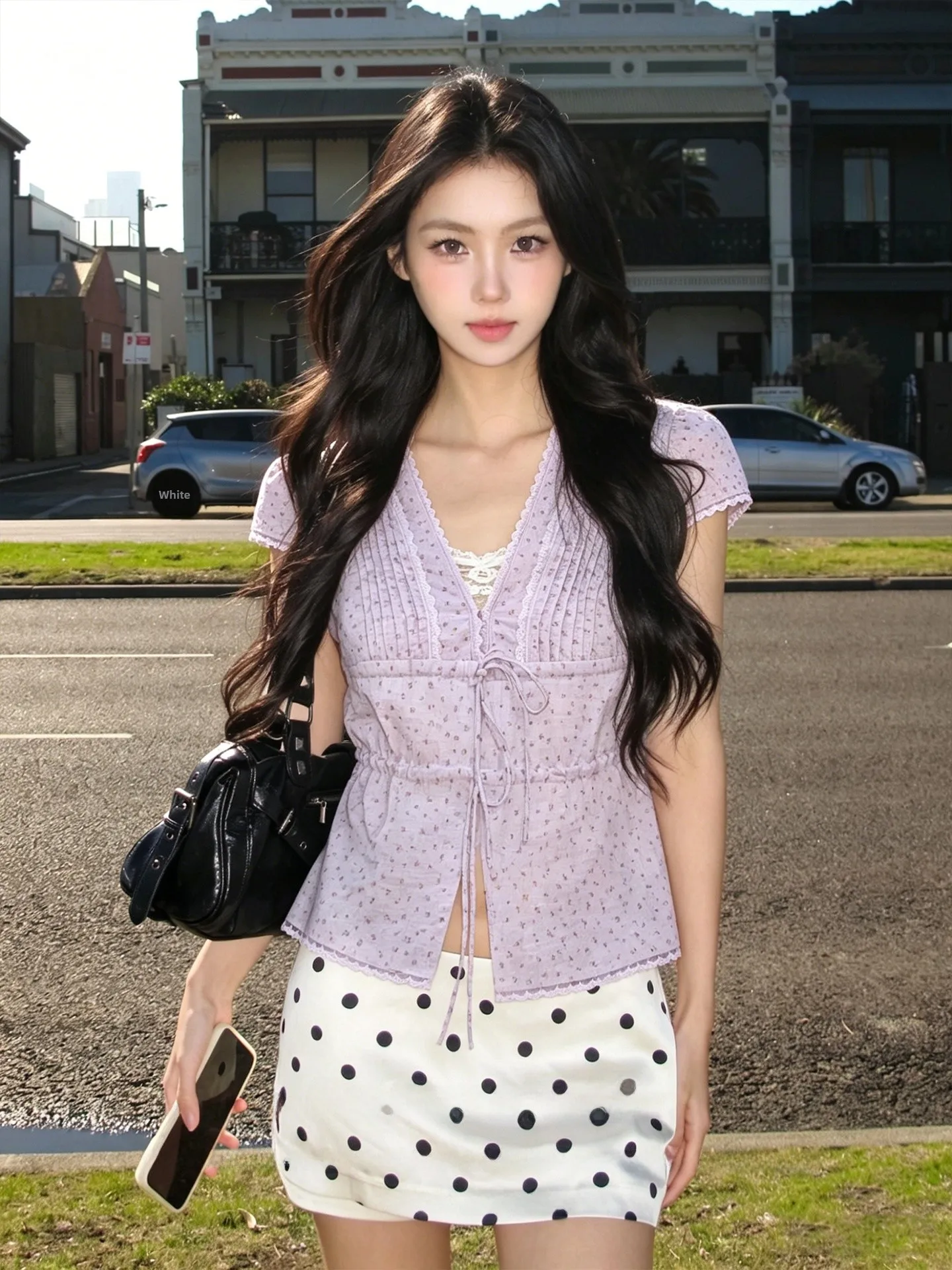 

Women's Slim Fit Short Sleeve Shirt V-Neck Tie-Dye Floral Print Casual Style Summer Top Breathable Comfortable Slimming Design