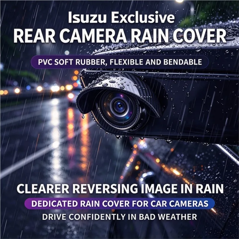 PVC Car Rear View Camera Rain Visor Hood Waterproof Protective Cover For Isuzu Dmax Mux Trooper ELF NQR 75 Forward Rodeo KB Bigh