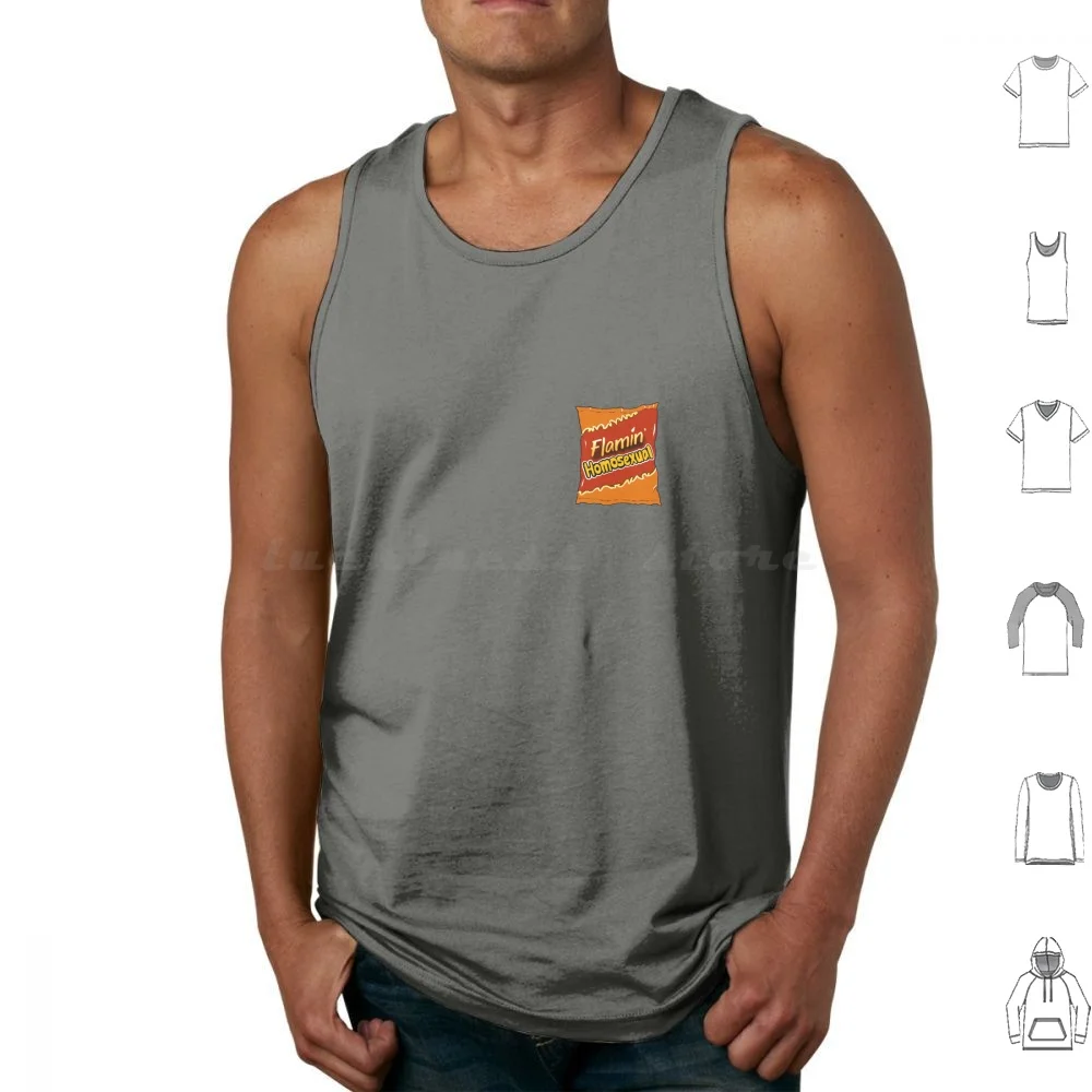 Flamin' Tank Tops Print Cotton Flamin Hot Flamin Hot Flaming Homo