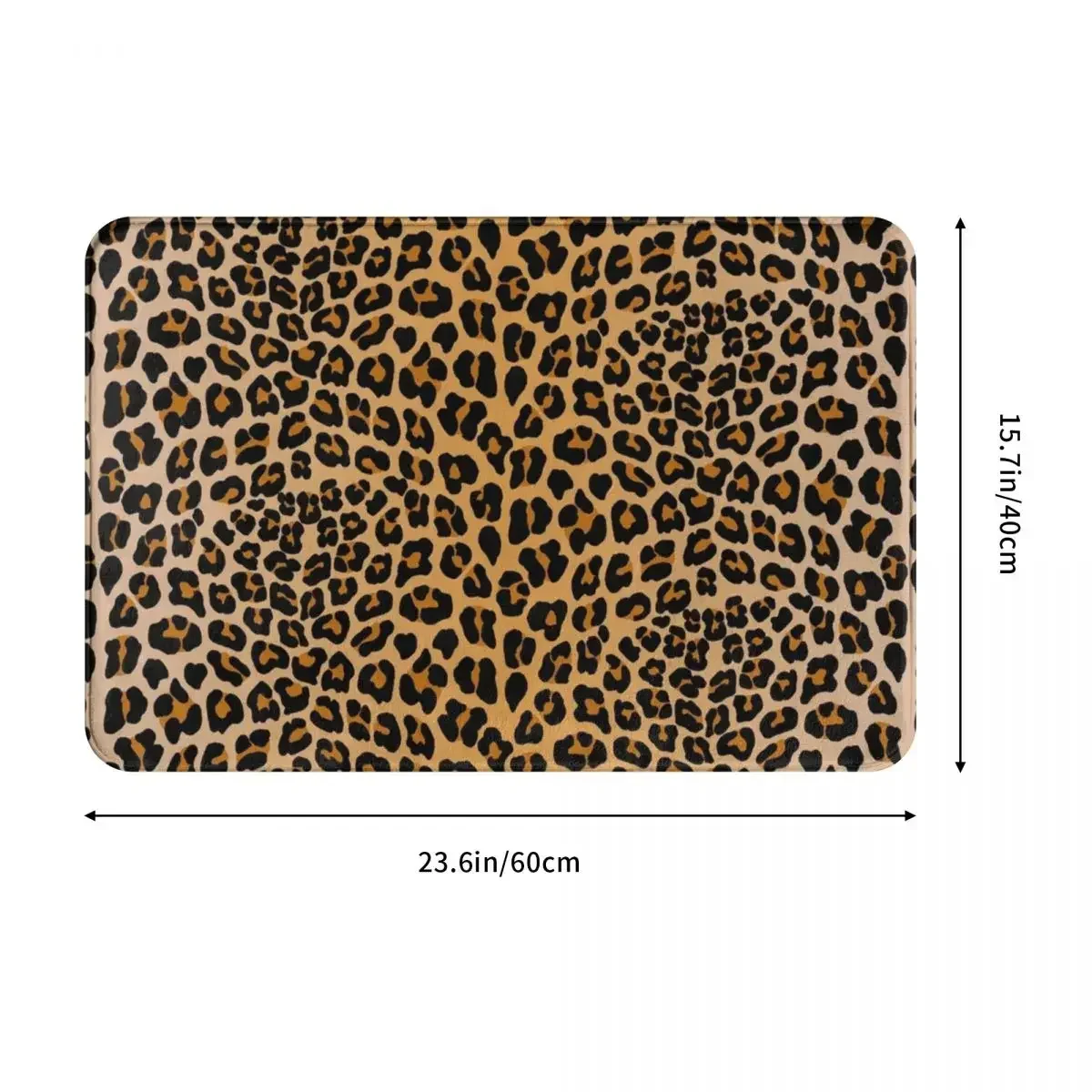 Leopard Print Polyester Doormat Rug carpet Mat Footpad Non-slip Absorbent Mat Front Room Corridor Kitchen Bedroom balcony toilet
