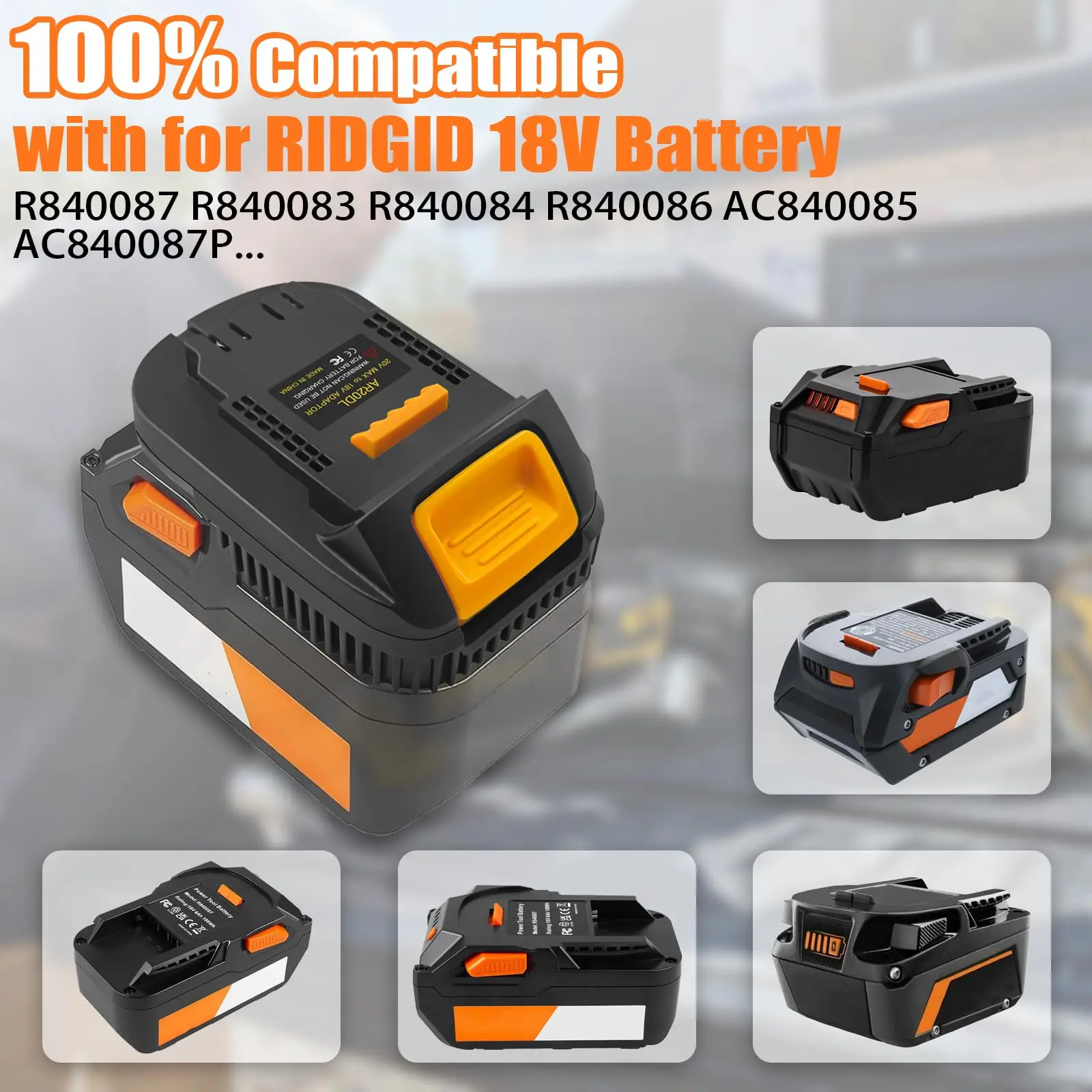 AR20DL Konwerter akumulatora do Ridgid AEG Convert To do Dewalt 20V Li-ion Battery Work do Dewalt 20V Lithium Power Tools
