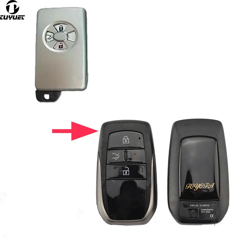 Modified Smart Remote Key Shell for Toyota  Previa Reiz RAV4 (Board 0111)  Updated Smart Key  Blanks With Emergency Key Blade