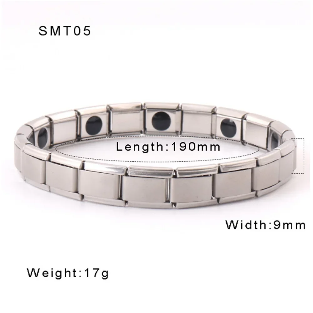 Italian Charm Bracelets For Woman Men Daily Party Holiday Gift Stainless Steel Bangle on Hand Colorful DIY Making - detail 19