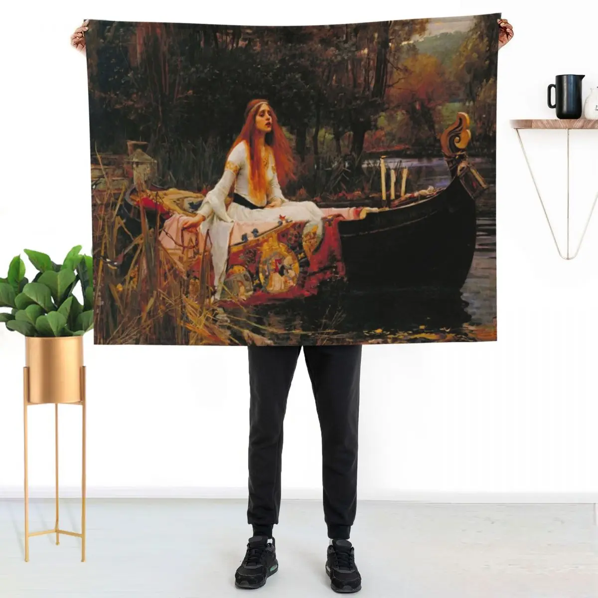 John William Waterhouse - The Lady of Shalott Throw Blanket Sofa for sofa heavy to sleep Hairys Heavy for babies Blankets