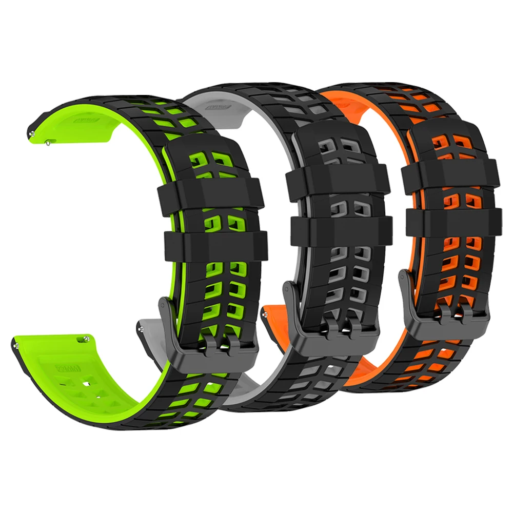 22mmシリコンストラップ サムスン Galaxy Watch 46mm/3 45mm Gear S3 Classic対応、HUAWEI WATCH GT 6 Pro GT6 46mm対応 ウォッチバンド/ブレスレット