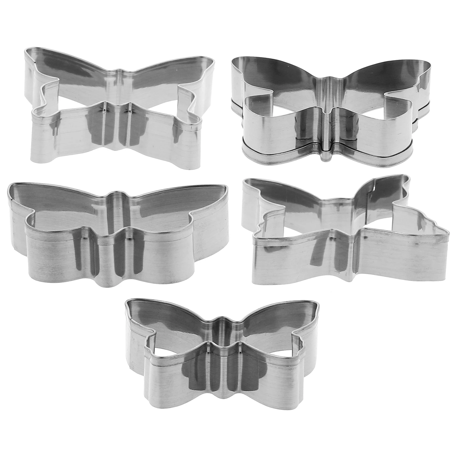 

5 Pcs Stainless Steel Stainless Steel Biscuit Mold Cookie Compact Cookie Mold Set Reusable Bakeware Perfect Shape Home
