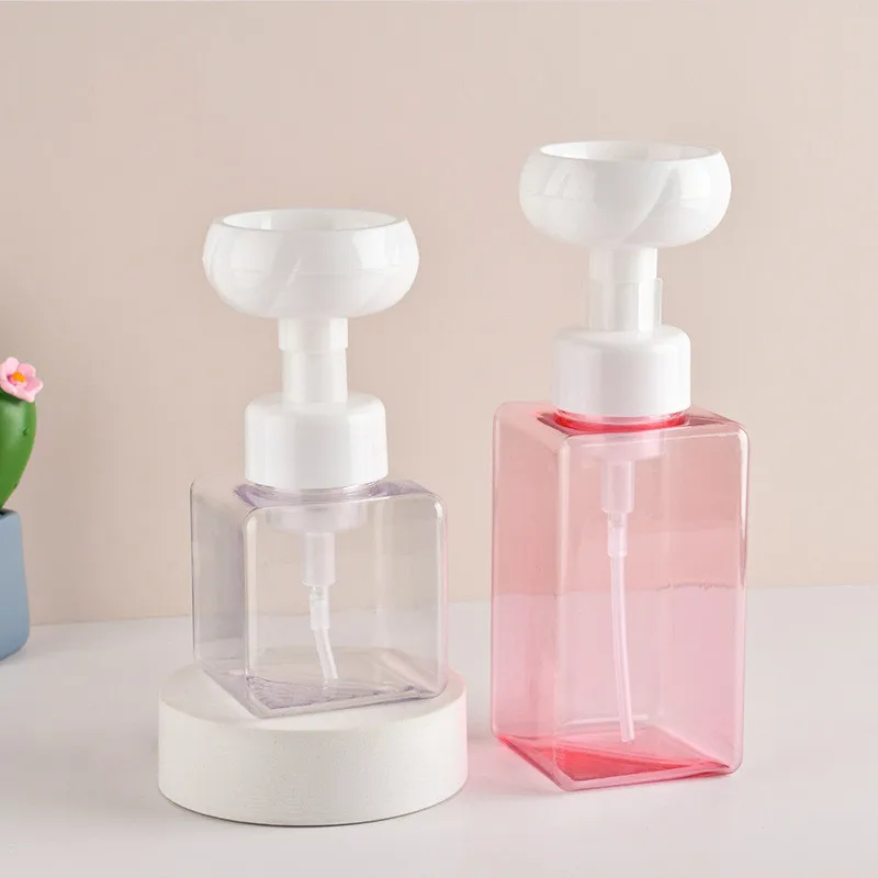 Flower Stamp Soap Dispenser Liquid Soap Dispenser Soap Foam Flower Empty Plastic Bottle Shower Gel Foam Pump Bottle