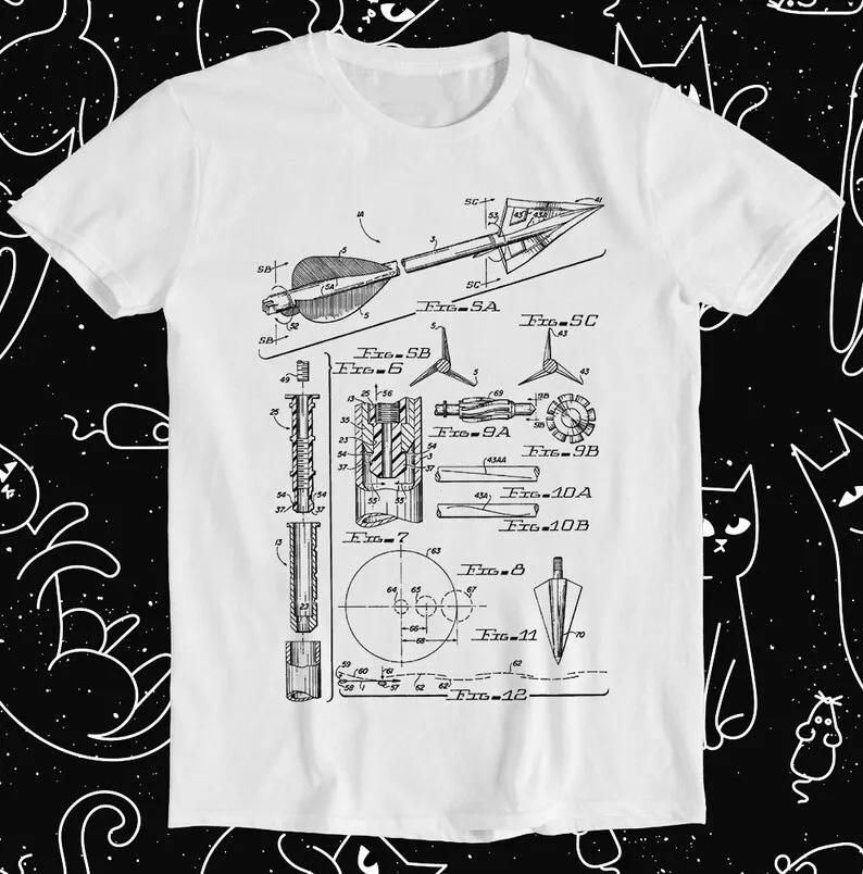 

Archery Arrow US Patent Music Retro Funny Art Drawing Gamer Anime Cult Meme Movie Gift Top Tee T Shirt 1136