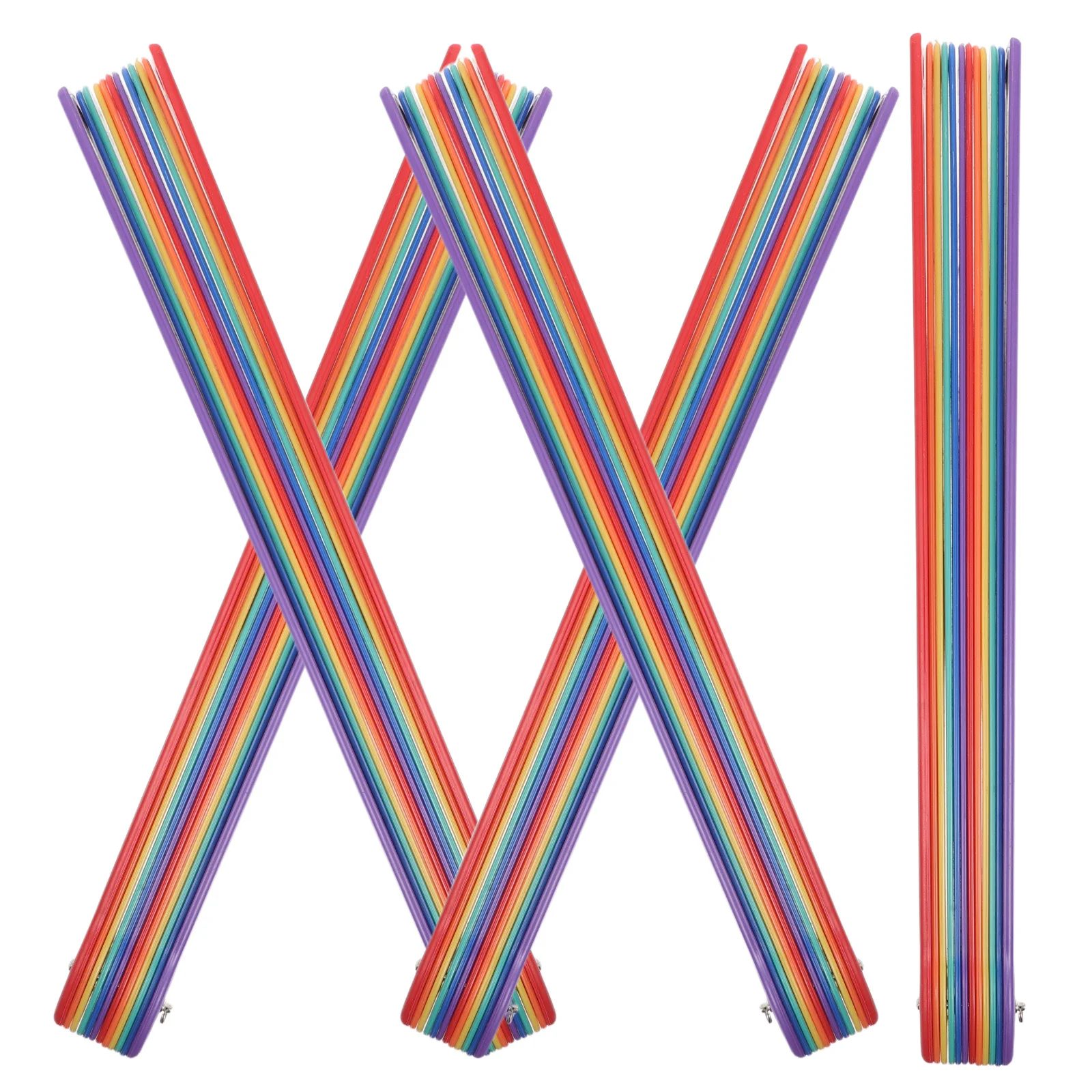 

5Pcs Colored Folding Fan Frame Plastic DIY Handcrafted Handheld Materials for Dance Practice Performance Decorative Fan Making