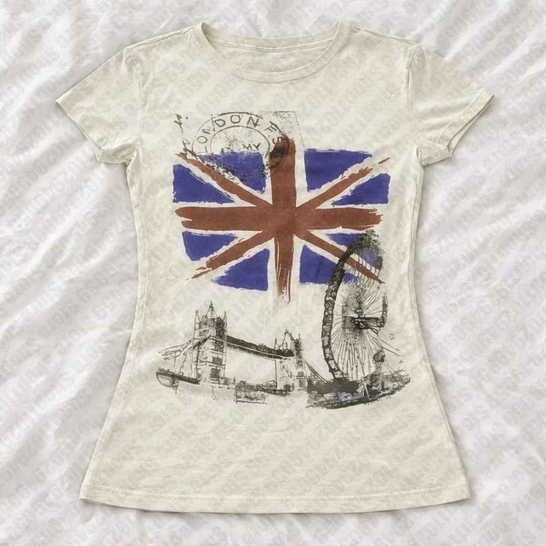 Punk Vintage 2000s Cotton Round Neck Casual T-shirt Oversized Unisex for Men Women Cotton Tee Shirt Clothes Trendy Cotton soft