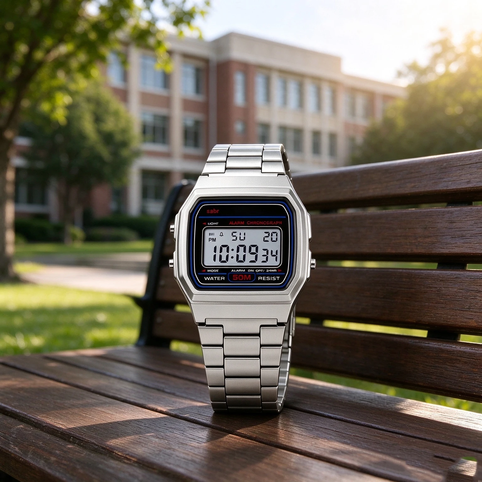 Unisex Watch Silver Retro LED Digital Sports Military Watch Electronic Digital Gift For Men