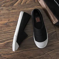 One Foot Canvas Pedal Lazy Shoes for Women 2023 Spring New Leisure Versatile Little White Shoes Female's Flat Sole Shoes zapatos