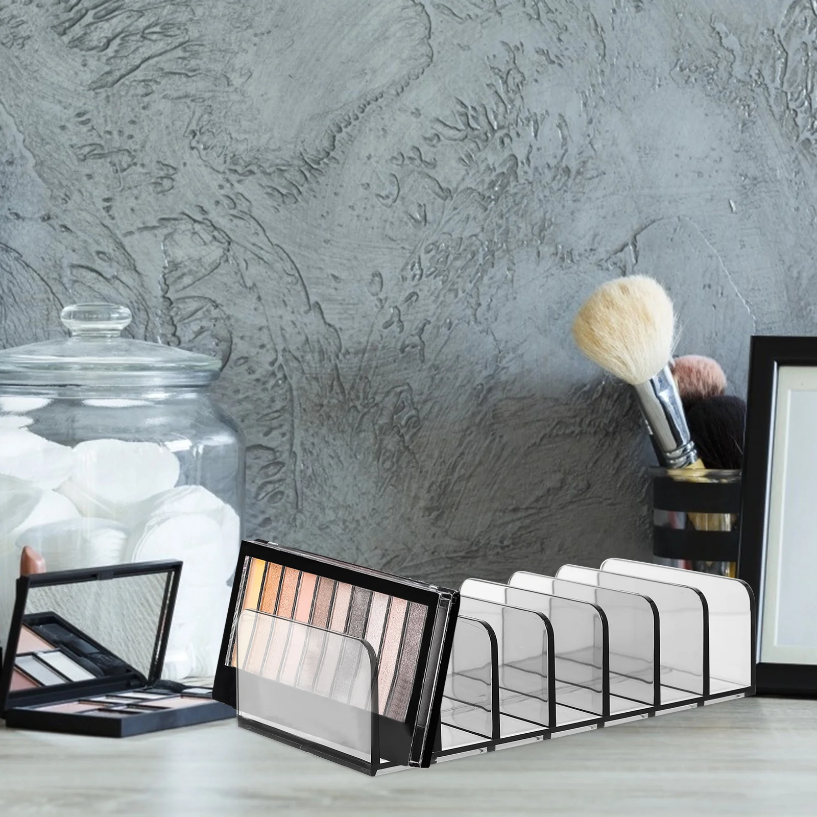 Organizer Box Compact Desktop Storage Rack For Makeup Brushes Cosmetics Large Capacity Compartment Display Shelf