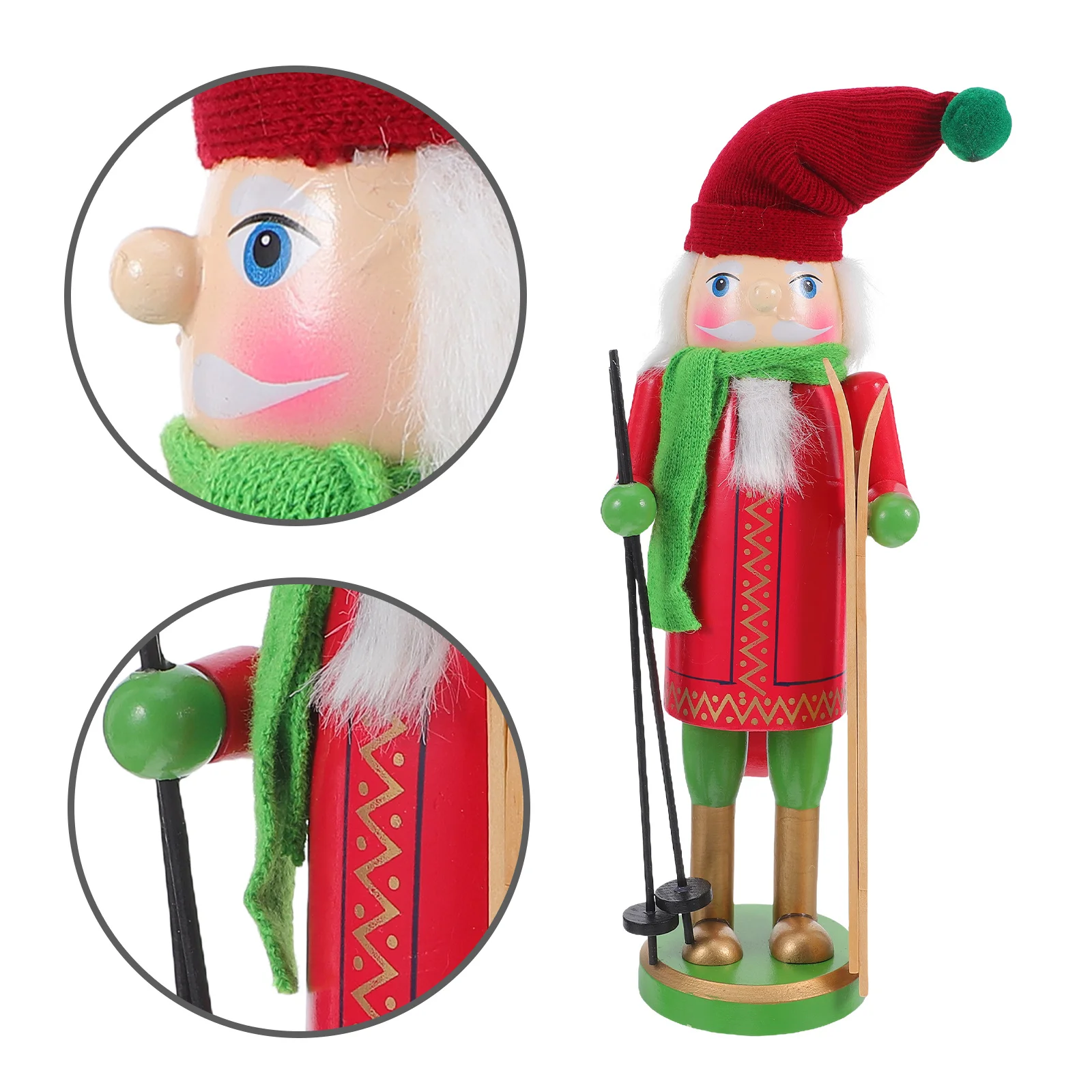 

Christmas Nutcracker Wooden Puppet Traditional Nutcracker Soldier Ornament Holiday Decor Home Office Decoration