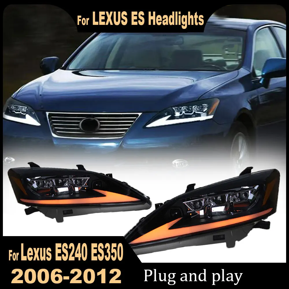 Car Led Headlights For LEXUS ES ES350 ES240 2006 2007 2008-2012 matrix style Head Lamp DRL Dynamic Signal Front light Assembly