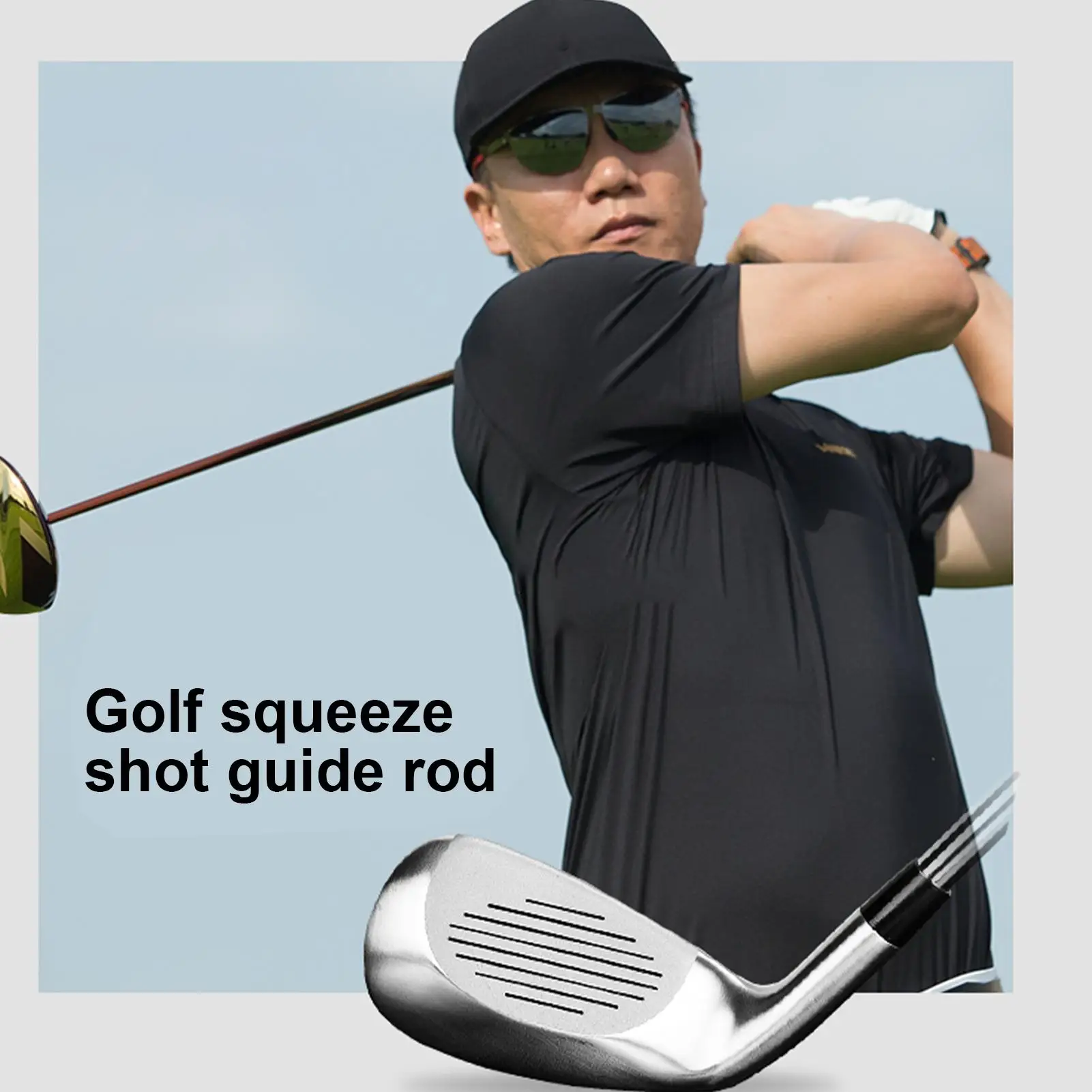 Men's Golf Clubs Swing Practice Sticks Golf Club Grip Trainer Aids For Beginner Outdoor Backyard Lawn Golfers Practice Golfing