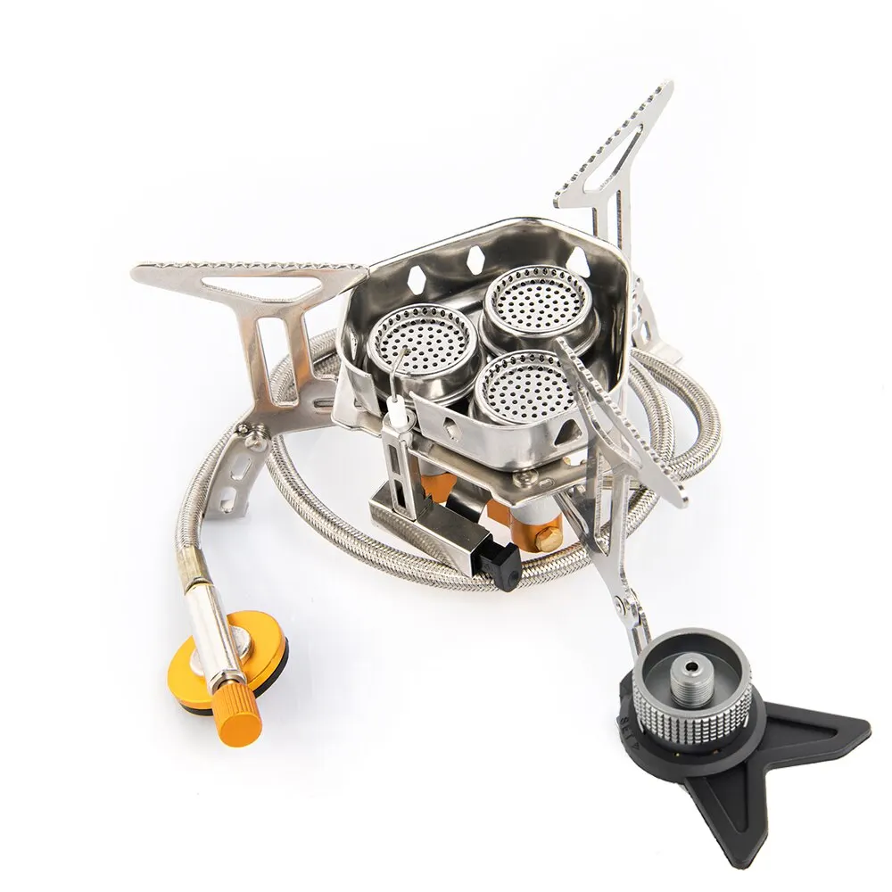 Widesea Camping Tourist Brenner 6800 W Gasherd Kochgeschirr Tragbarer Ofen Picknick Grill Tourismusbedarf Outdoor-Erholung