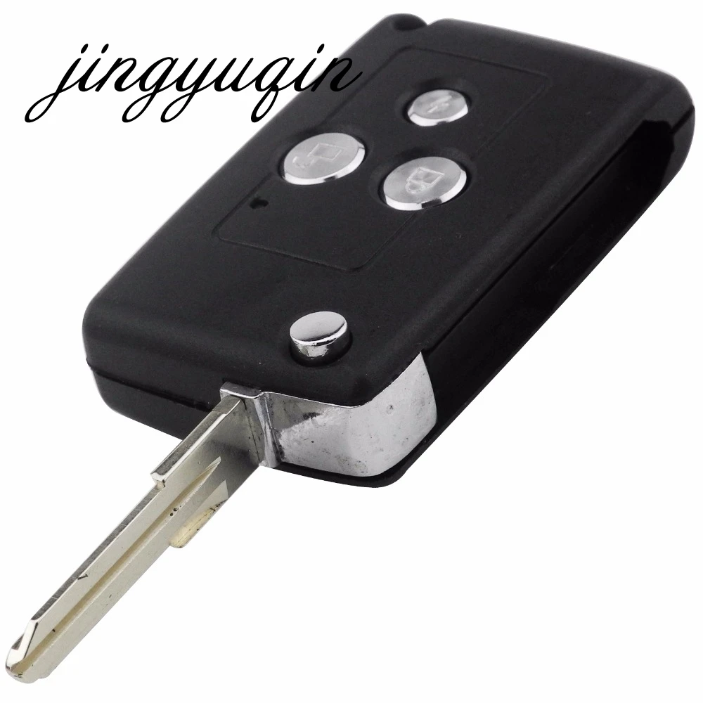 jingyuqin 10pcs/lot Flip Folding Modified Key Shell For Lada 3 Buttons Replacement Car Blank Remote Case Keychain Fob