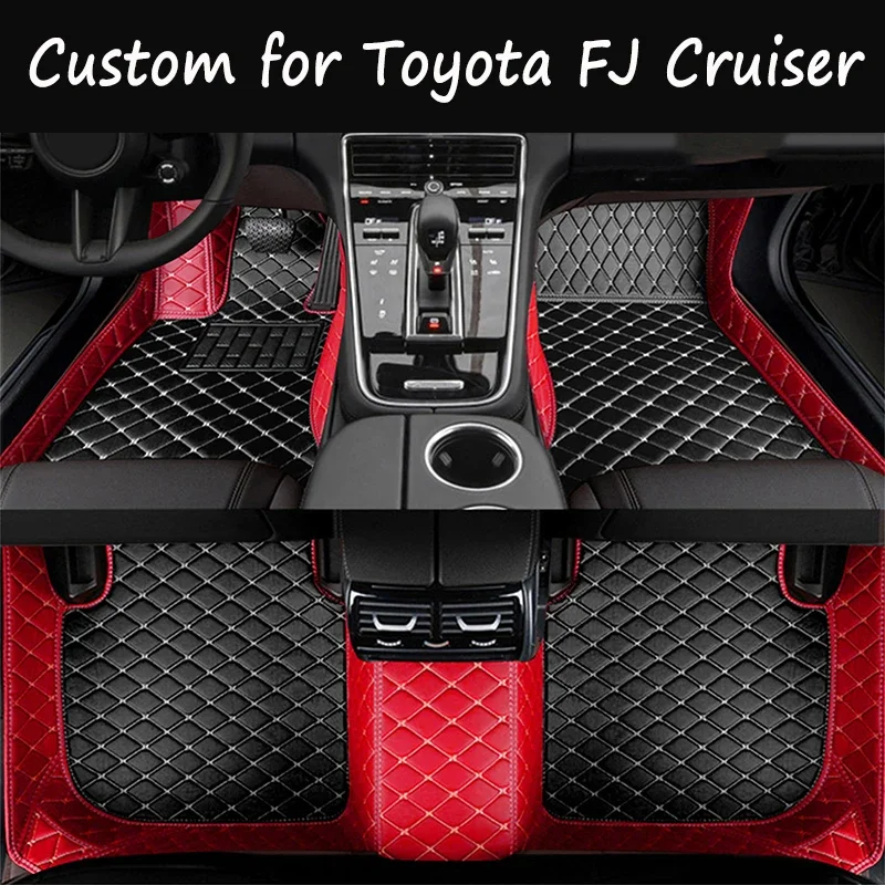 Car Mats For Toyota FJ Cruiser XJ10 2007~2022 Auto Durable pet Rugs Leather Mat Waterproof Floor Pad Full Set  Accessories