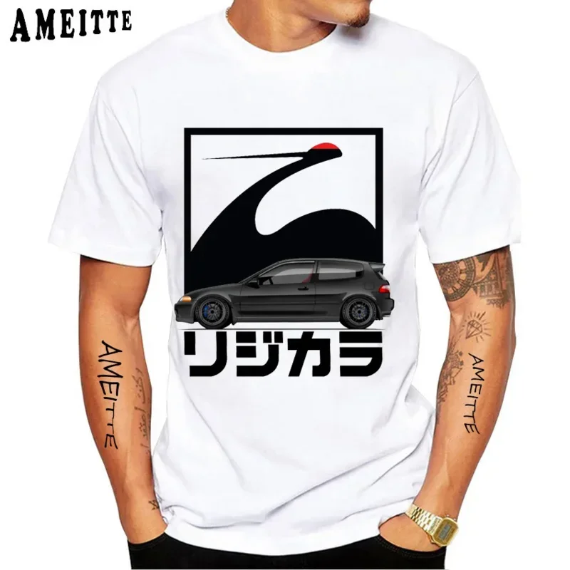 JDM Civic Type R eg hatchback spoon sport T-shirt men short sleeve Japan legend car evolve tshirts hip hop boy casual white tees