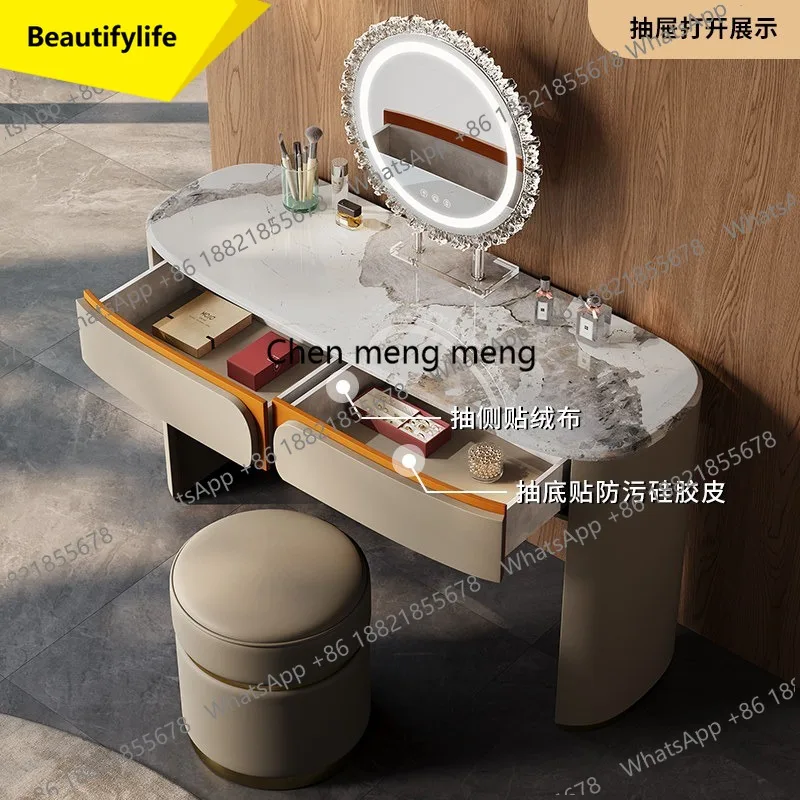 M45 Light luxury makeup table designer custom high-end solid wood marble dressing table combination