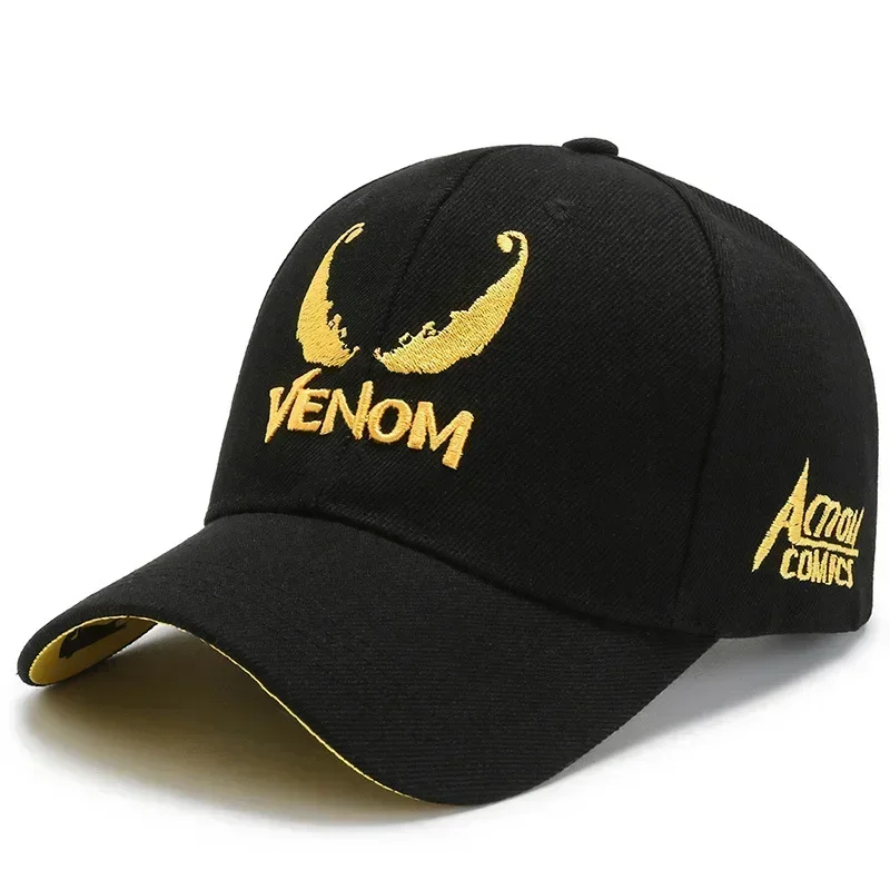 Disney Marvel Anime Figures Venom Embroidered Polyester Baseball Hat Peaked Cap Adjustable Unisex Visor Hat Birthday Gifts