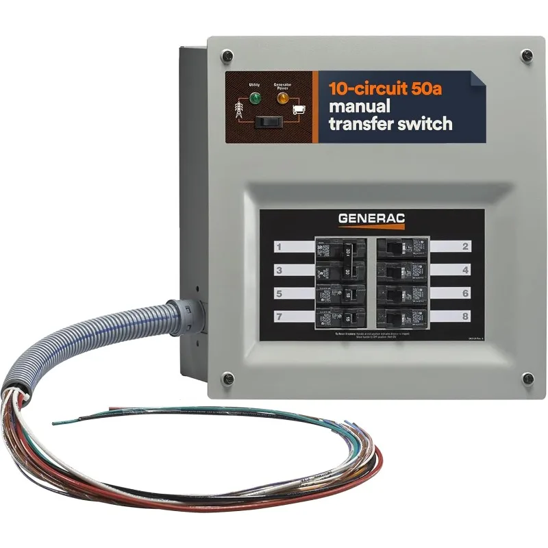 9854 HomeLink 50-Amp Indoor Pre-Wired Manual Transfer Switch Kit: Seamless Power Transition for Your Home